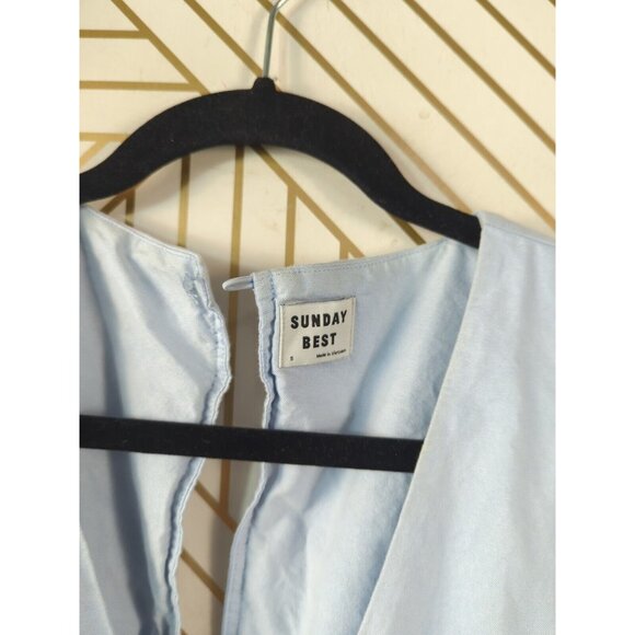 ARITIZIA SUNDAY BEST Women's Xenia Dress Romper Light Blue Size Small READ - Picture 4 of 9